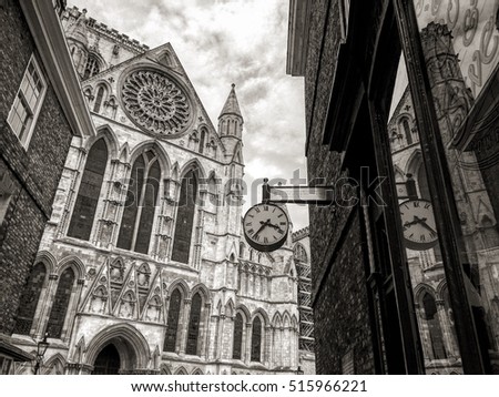 York uk october 9 2016 black and white photo reflection of York uk october 9 2016 black and white photo reflection of