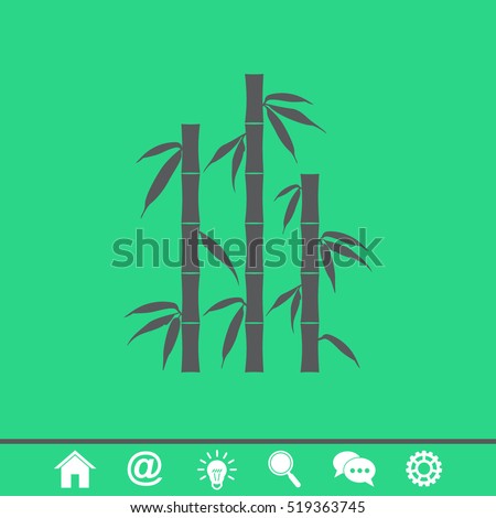 Bamboo silhouettes. Vector icon.