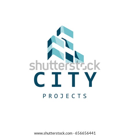 Architect Company vector flat construction company brand design stock vector Architect Company vector flat construction company brand design stock vector
