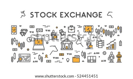 Vector symbol for stock market and stock exchange. Modern bull and bear icon for Wall Street. Logo for online trading.