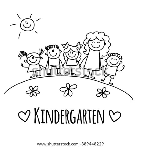 free black and white kindergarten clip art - photo #3