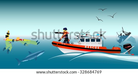 Rescue Boat Cartoon