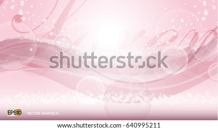 Pink rose quartz Glamorous fragrance sparkling effects background. Vector illustration