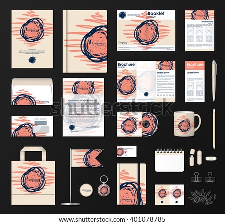 business corporate identity template floral logo stock vector business corporate identity template floral logo stock vector, Presentation templates