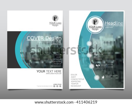 Blue curve technology annual report brochure flyer design template vector, Leaflet cover presentation abstract flat background, layout in A4 size