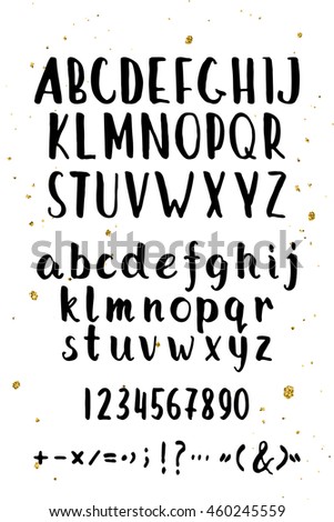 Creative Letters hand drawn brush font hand painted stock vector 471470672 Creative Letters hand drawn brush font hand painted stock vector 471470672
