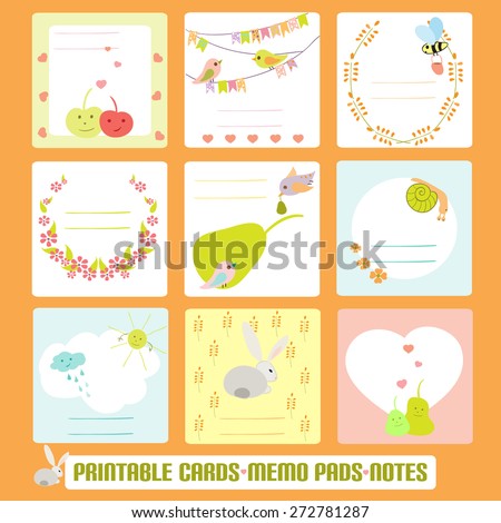 romantic cards notes labels tags vector stock vector royalty free