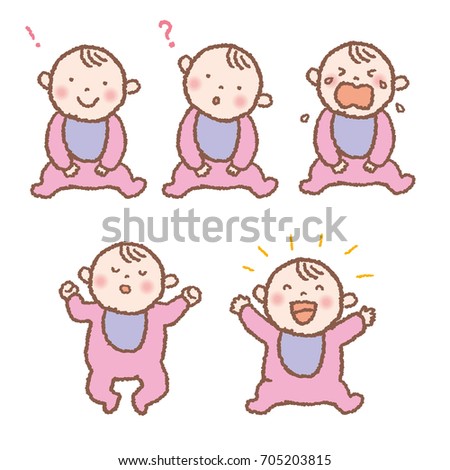 Stock Vector Baby Illustration 705203815 
