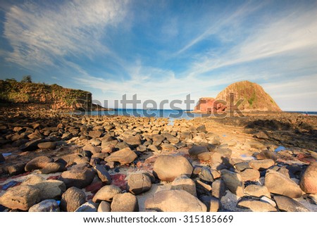 rocky coast in Phu Yen, Vietnam