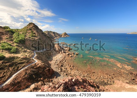 Quy Nhon City, Binh Dinh Province, Vietnam - August 28, 2016: Eo Gio beach in the city of Qui Nhon is the tourist attractions preferred of many tourists