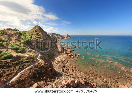 Quy Nhon City, Binh Dinh Province, Vietnam - August 28, 2016: Eo Gio beach in the city of Qui Nhon is the tourist attractions preferred of many tourists