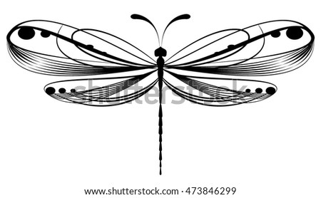 Abstract Design Dragonfly Stock Vector 112452683 - Shutterstock