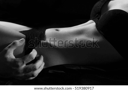 Man Caressing Sexy Woman Stock Photo - Image: 64129710