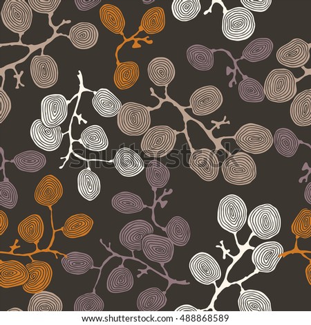 Ethnic seamless pattern with grapes.