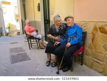 Chat with elderly men