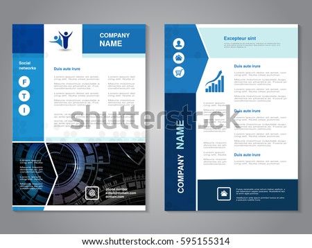 vector modern brochure arrow design abstract stock vector 2018 modern blue white flyers