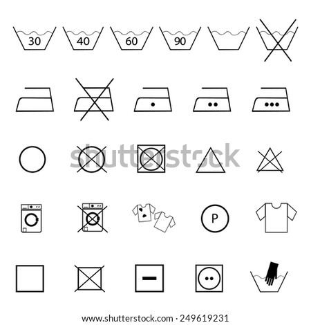 Washing symbols Stock Photos, Images, & Pictures | Shutterstock