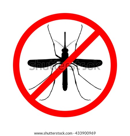 No Mosquito Sign Mosquitoes Carry Many Stock Vector 369358412 ...