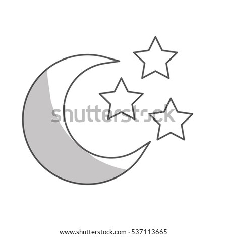 Moon Stars Icon Outline Illustration Moon Stock Illustration 504419242 ...