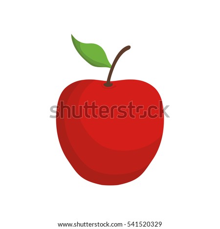 Red apple fruit icon vector illustration graphic design