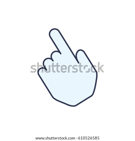 Click Hand Icon Pointer Vector Eps8 Stock Vector 158860439 - Shutterstock