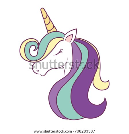 Magical Unicorn Icon Stock Vector 708283387 - Shutterstock