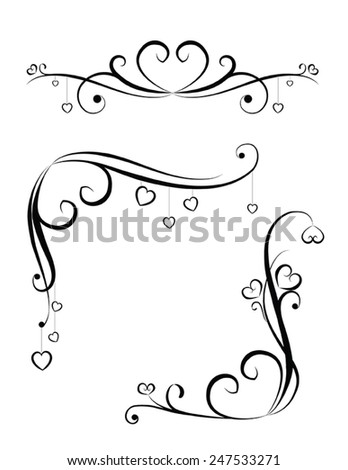 vector heart ornaments stock vector royalty free 247533271