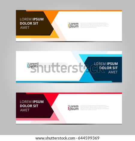 Vector abstract design banner template.