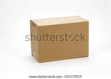Closed Cardboard Box Taped Isolated On Stock Photo 133092458 - Shutterstock