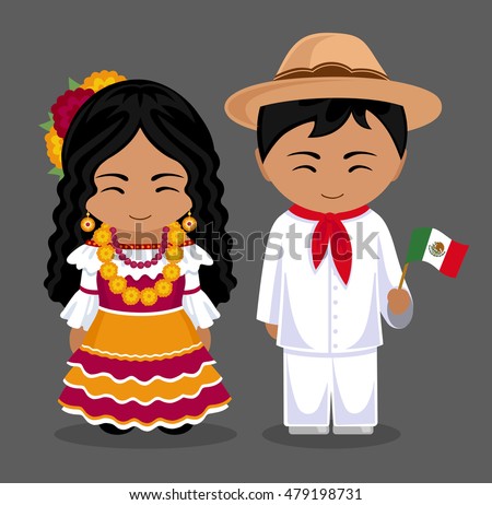 Colombians National Dress Flag Man Woman Stock Vector 479248801 ...