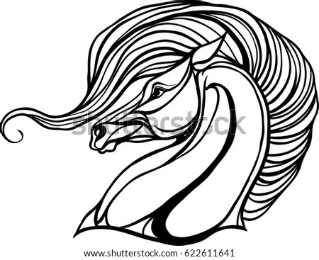 horse head coloring page stock images royalty free images