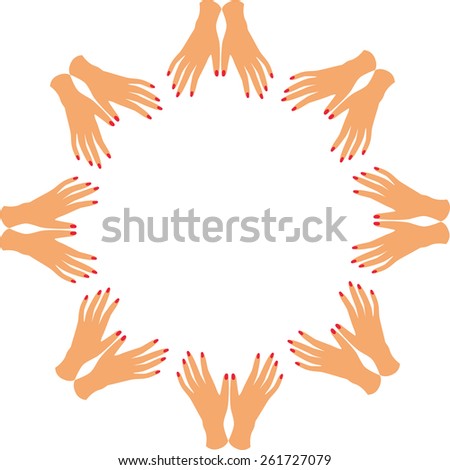 Hands Hand Nails Manicure Vector Stock Vector 261727076 - Shutterstock