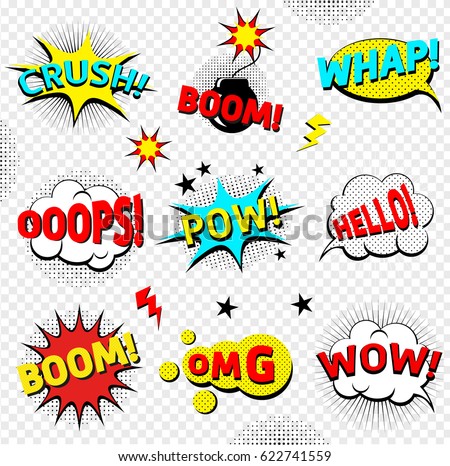 Illustration Comic Elements Your Design Stock Vector 56799253 ...