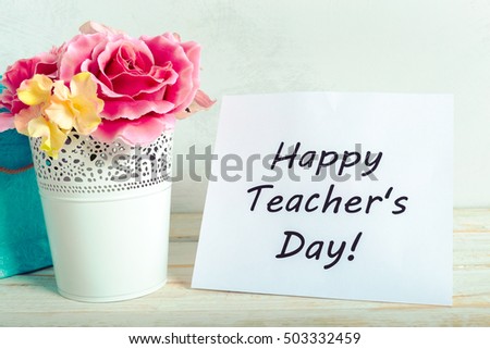 Teacher's day holiday. copy space