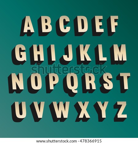 Vector Retro Alphabet Type Font Vintage Stock Vector 171833612 ...