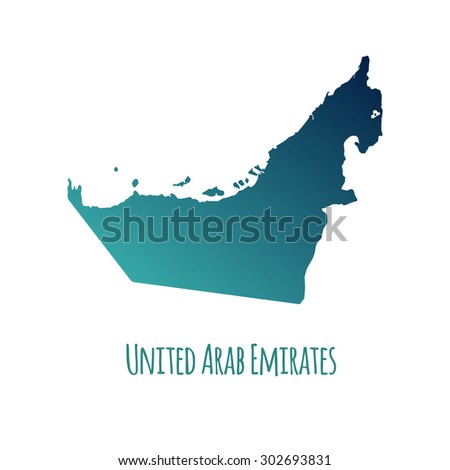 United Arab Emiratesuae Grey Country Border Stock Vector 317014031 ...