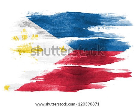 Philippine Flag Painted Three Strokes Paint Stock Illustration ...