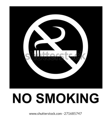 no smoking sign black