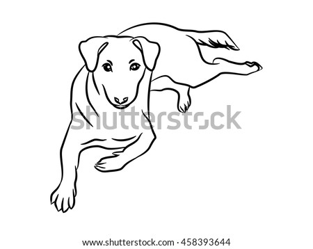 Black Easy Ink Line Drawing One Stock Vector 458393644 ...