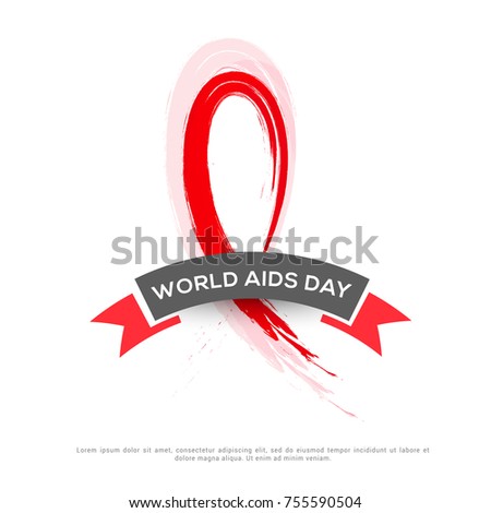 1st december world aids day illustration stock vector 755590504