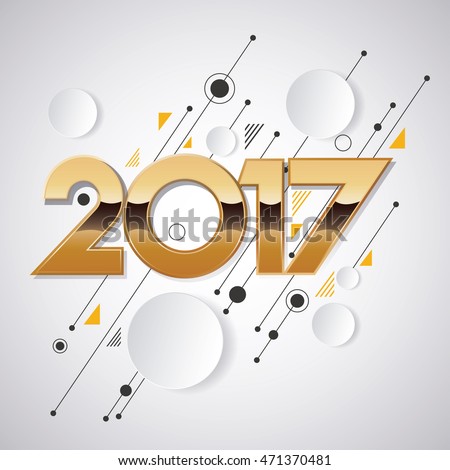 2017 new year creative design for your greetings card, flyers, invitation, posters, brochure, banners, calendar