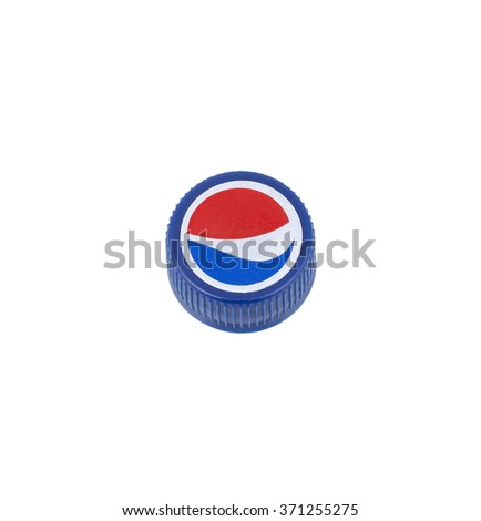 Kragujevac, Serbia - January 20th, 2016: Pepsi-Cola plastic cap on white background