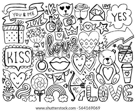 Back School Sketchy Notebook Doodles Flowers Stock Vector 113588626 ...