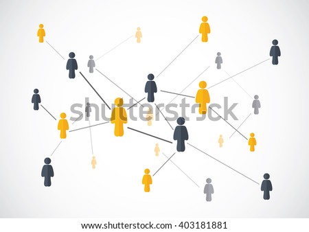 Human connection. Abstract human connection. Human connection in geometric line.
