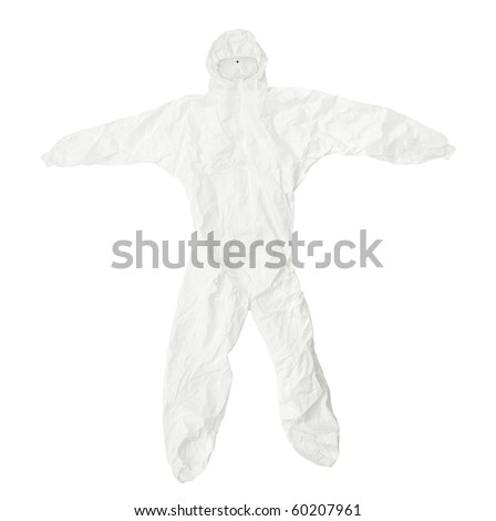 close up of a protective clothing on white background with clipping path