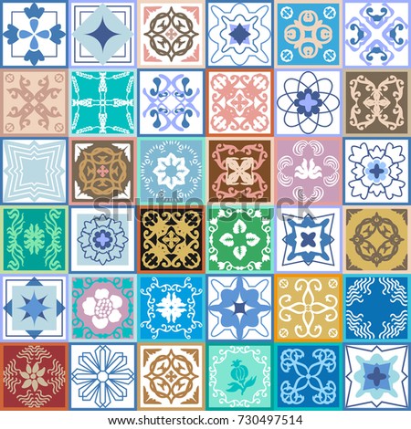 Elegant Vintage Ceramic Tiles Glazed Ceramic Stock Vector 730497514 ... Elegant Vintage Ceramic Tiles Glazed Ceramic Stock Vector 730497514 ...
