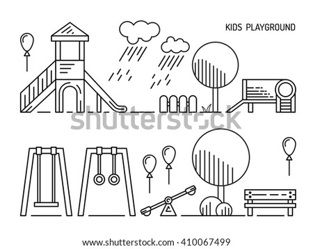 Playground Outline Stock Images, Royalty-Free Images & Vectors ...