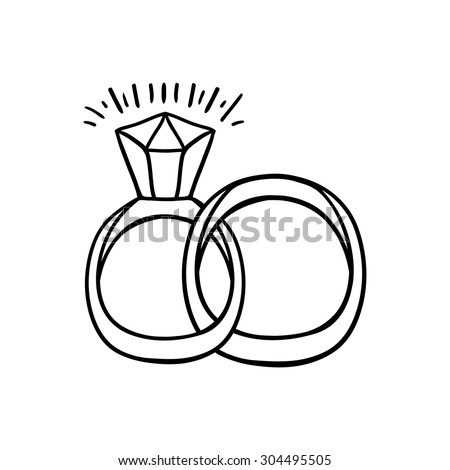 Sketch Pencil Wedding Rings Stock Vector 107261126 - Shutterstock