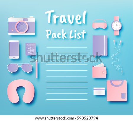 travel items list