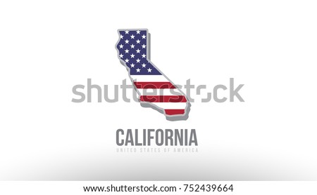 Vector Illustration Of California County State With US United States Flag As A Texture Suitable For Vector Illustration Of California County State With US United States Flag As A Texture Suitable For